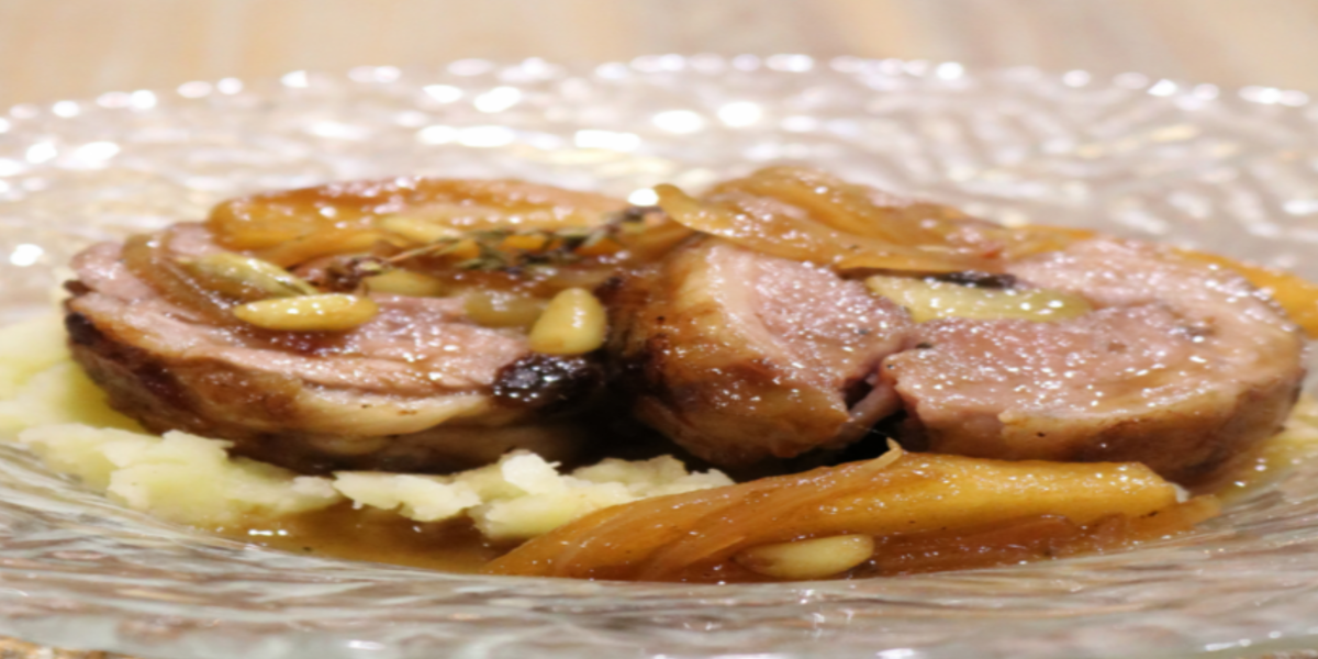 Farcellets de xai amb poma