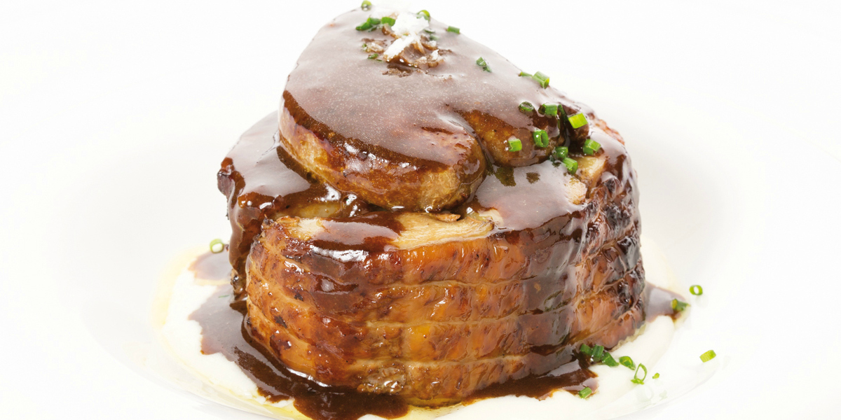 Pollastre de pagès farcit amb foie