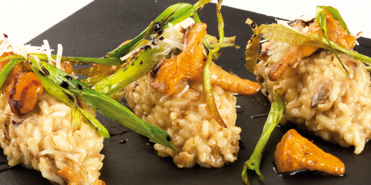 Rissoto de bolets de temporada amb formatge de cabra de la Tossa