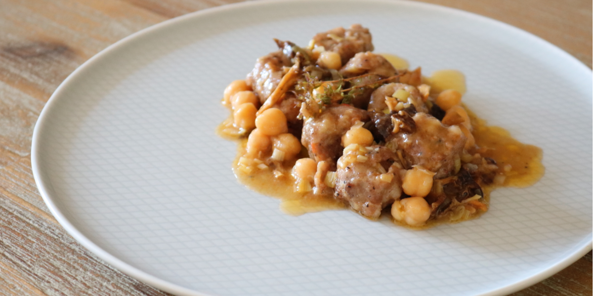 Mandonguilles de botifarra amb cigronet de l’Alta Anoia i camagrocs